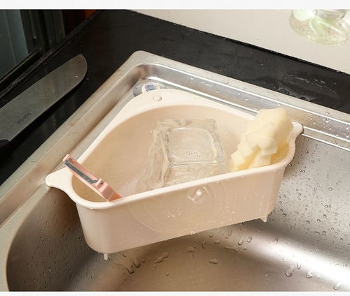 廚房衛生間的收納利器 三角形水槽瀝水籃與多功能置物架