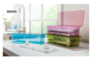 品兔盒裝瀝水防塵餐具收納盒 廚房與衛(wèi)生間的簡(jiǎn)約時(shí)尚收納方案